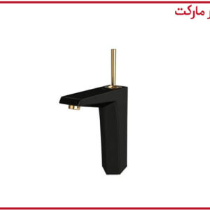 شیر روشویی پایه بلند شودر مدل تیفانی مشکی طلا