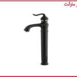 شیر روشویی پایه بلند شودر مدل لوکا مشکی طلا
