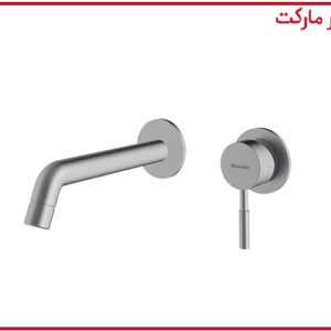 شیر روشویی دوتکه توکار روگن کروم مات شودر