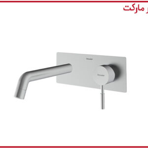 شیر روشویی یک تکه توکار روگن کروم مات شودر