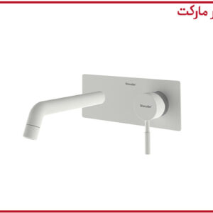 شیر روشویی یک تکه توکار روگن شیری کروم شودر