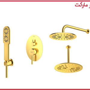 شیر حمام تیپ3 توکار روگن طلا شودر