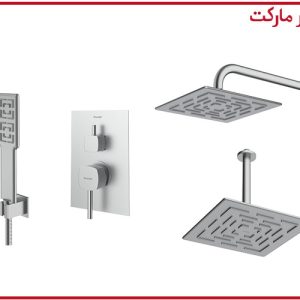 شیر حمام تیپ3 توکار کروم مات رومر شودر