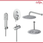 شیر حمام تیپ4 توکار روگن کروم شودر