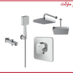 شیر حمام تیپ4 توکار تاین کروم شودر