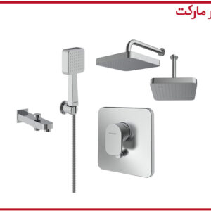 شیر حمام تیپ4 توکار تاین کروم مات شودر