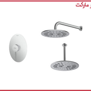 شیر حمام تیپ1 توکار روگن کروم مات شودر