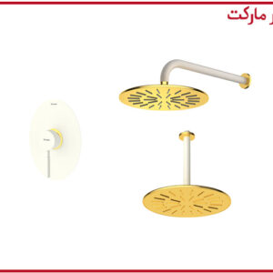 شیر حمام تیپ1 توکار روگن شیری طلا شودر
