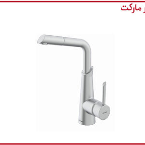 شیر آشپزخانه دومنظوره شودر مدل آکسل کروم مات