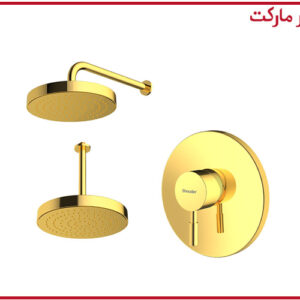 شیر حمام تیپ 1 توکار مارینو طلایی شودر