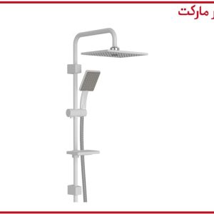 علم دوش حمام آلما سفید کروم شودر