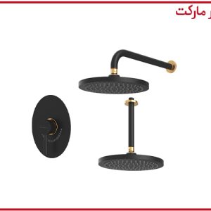 شیر حمام تیپ1 توکار روگن ABS مشکی طلا شودر