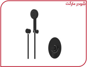 شیر حمام تیپ2 توکار روگن ABS مشکی کروم شودر