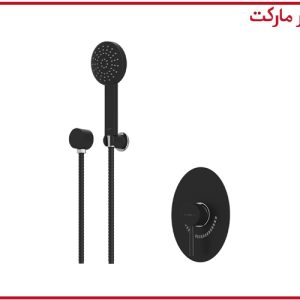 شیر حمام تیپ2 توکار روگن ABS مشکی کروم شودر