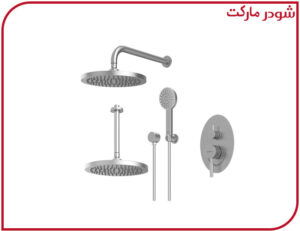 شیر حمام تیپ3 توکار روگن ABS کروم مات شودر