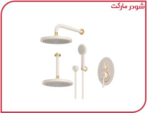 شیر حمام تیپ3 توکار روگن ABS شیری طلا شودر
