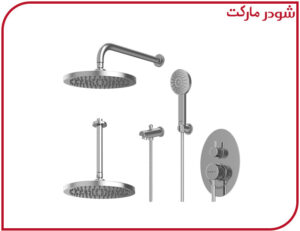 شیر حمام تیپ4 توکار روگن ABS کروم شودر