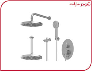 شیر حمام تیپ4 توکار روگن ABS کروم مات شودر