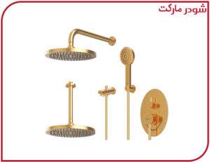 شیر حمام تیپ4 توکار روگن ABS طلا شودر
