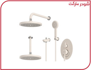 شیر حمام تیپ4 توکار روگن ABS شیری کروم شودر