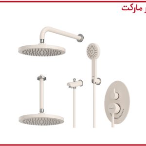 شیر حمام تیپ4 توکار روگن ABS شیری کروم شودر