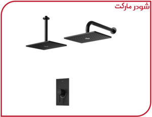 شیر حمام تیپ1 توکار رومر ABS مشکی شودر