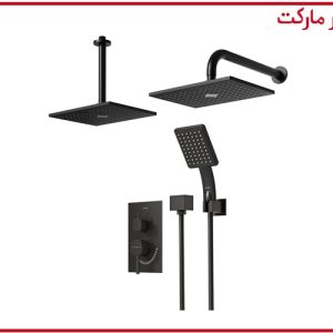 شیر حمام تیپ3 توکار رومر ABS مشکی شودر