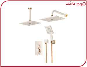 شیر حمام تیپ3 توکار رومر ABS شیری طلا شودر