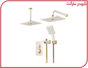 شیر حمام تیپ4 توکار رومر ABS شیری طلا شودر
