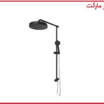 علم دوش حمام بلا مشکی کروم شودر