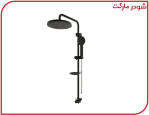 علم دوش حمام دکو مشکی کروم شودر