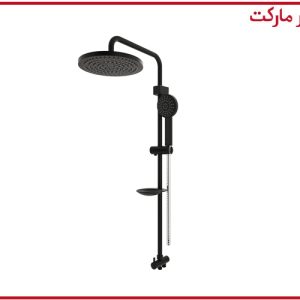 علم دوش حمام دکو مشکی کروم شودر