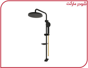 علم دوش حمام دکو مشکی طلا شودر