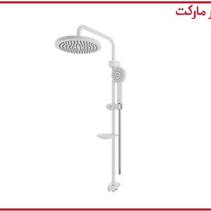 علم دوش حمام دکو سفید کروم شودر