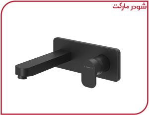 شیر روشویی توکار یک تکه تاین مشکی شودر