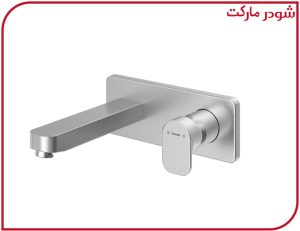 شیر روشویی توکار یک تکه تاین کروم مات شودر