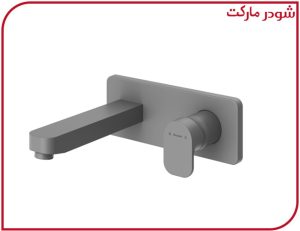 شیر روشویی توکار یک تکه تاین طوسی شودر