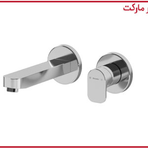 شیر روشویی توکار دو تکه تاین کروم شودر