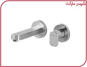 شیر روشویی توکار دو تکه تاین کروم مات شودر