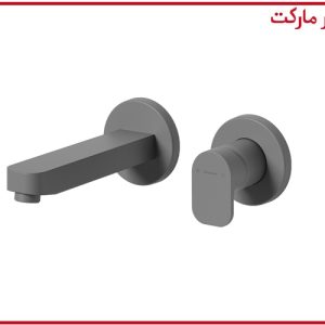 شیر روشویی توکار دو تکه تاین طوسی شودر