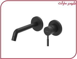 شیر روشویی دو تکه توکار مارینو مشکی شودر