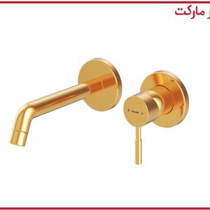 شیر روشویی دو تکه توکار مارینو طلایی شودر